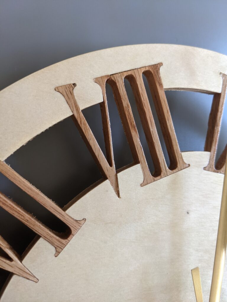 clock insert detail